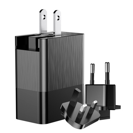 Мережевий зарядний пристрій Baseus Duke Universal Travel Adapter 3USB 3.4A Універсальний Чорний