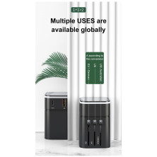 Мережевий зарядний пристрій Baseus Removable 2in1 Universal Travel Adapter QC3.0+PD3.0 18W USB+Type-C 3A Універсальний Чорний