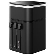 Мережевий зарядний пристрій Baseus Removable 2in1 Universal Travel Adapter QC3.0+PD3.0 18W USB+Type-C 3A Універсальний Чорний
