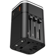 Мережевий зарядний пристрій Baseus Removable 2in1 Universal Travel Adapter QC3.0+PD3.0 18W USB+Type-C 3A Універсальний Чорний