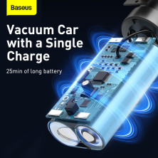 Акумуляторний пилосос Baseus A1 Car Vacuum Cleaner 30 Вт 4000 Па Блакитний