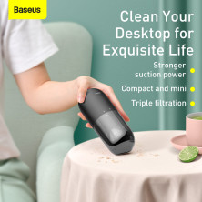 Акумуляторний пилосос Baseus C1 Capsule Vacuum Cleaner 45 Вт 3800 Па Чорний