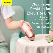 Акумуляторний пилосос Baseus C1 Capsule Vacuum Cleaner 45 Вт 3800 Па Рожевий