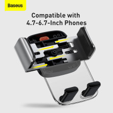Автодержатель для телефона Baseus Easy Control Clamp Air Outlet Version в круглый воздуховод Серебристый