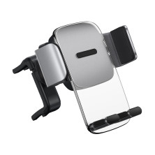 Автодержатель для телефона Baseus Easy Control Clamp Air Outlet Version в круглый воздуховод Серебристый