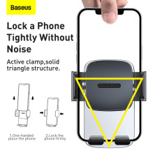 Автодержатель для телефона Baseus Easy Control Clamp Air Outlet Version в круглый воздуховод Черный
