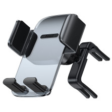 Автотримач для телефона Baseus Easy Control Clamp Air Outlet Version в круглий повітропровід Чорний
