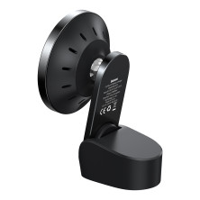 Бездротовий автомобільний зарядний пристрій Baseus Big Energy Car Mount Wireless Charger з функцією MagSafe і технологією Qi 15W Чорний
