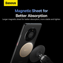 Автотримач для телефону магнітний Baseus C01 Magnetic Air Outlet в повітропровід з тримачем для кабелю Чорний