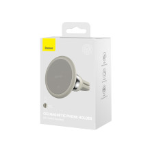 Автотримач для телефону магнітний Baseus C01 Magnetic Air Outlet в повітропровід з тримачем для кабелю Білий