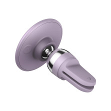 Автотримач для телефона магнітний Baseus C01 Magnetic Air Outlet в повітропровід з тримачем для дроту Фіолетовий