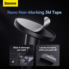 Автодержатель для телефона магнитный Baseus C01 Magnetic Stick-on Version на торпедо с держателем для провода Черный