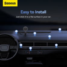 Автодержатель для телефона магнитный Baseus C01 Magnetic Stick-on Version на торпедо с держателем для провода Черный
