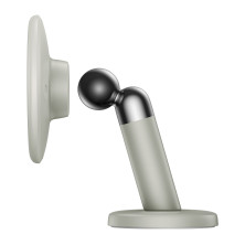 Автотримач для телефону магнітний Baseus C01 Magnetic Stick-on Version на торпедо з тримачем для кабелю Білий