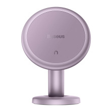 Автотримач для телефону магнітний Baseus C01 Magnetic Stick-on Version на торпедо з тримачем для кабелю Фіолетовий