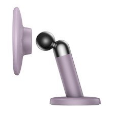 Автотримач для телефону магнітний Baseus C01 Magnetic Stick-on Version на торпедо з тримачем для кабелю Фіолетовий