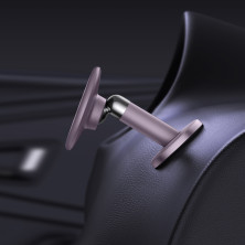 Автотримач для телефону магнітний Baseus C01 Magnetic Stick-on Version на торпедо з тримачем для кабелю Фіолетовий
