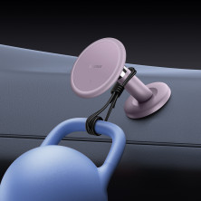 Автотримач для телефону магнітний Baseus C01 Magnetic Stick-on Version на торпедо з тримачем для кабелю Фіолетовий