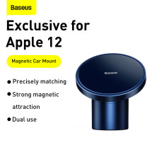 Автодержатель для телефона Baseus Magnetic Car Mount на торпедо и в воздуховод Синий