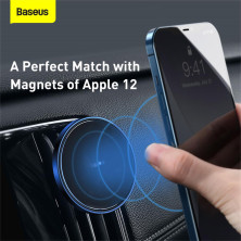 Автодержатель для телефона Baseus Magnetic Car Mount на торпедо и в воздуховод Синий