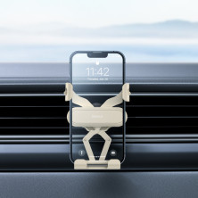 Автодержатель для телефона Baseus Stable Gravitational Car Mount Lite Air Outlet в воздуховод Белый