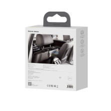 Автодержатель на подголовник для телефона Baseus Energy Storage Backseat Holder с беспроводной зарядкой Qi 15W Черный