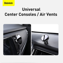 Автодержатель для телефона Baseus Magnetic Car Mount на торпедо и в воздуховод Черный