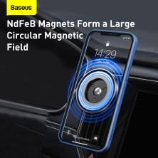 Автодержатель для телефона Baseus Magnetic Car Mount на торпедо и в воздуховод Черный