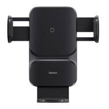 Беспроводное автомобильное зарядное устройство Baseus Wisdom Auto Alignment Car Mount Wireless Charger с технологией Qi 15W Черный