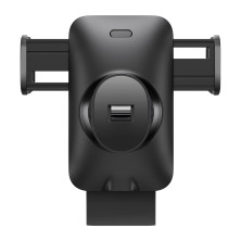 Беспроводное автомобильное зарядное устройство Baseus Wisdom Auto Alignment Car Mount Wireless Charger с технологией Qi 15W Черный