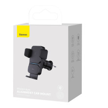 Беспроводное автомобильное зарядное устройство Baseus Wisdom Auto Alignment Car Mount Wireless Charger с технологией Qi 15W Черный