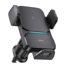 Бездротовий автомобільний зарядний пристрій Baseus Wisdom Auto Alignment Car Mount Wireless Charger з технологією Qi 15W Чорний