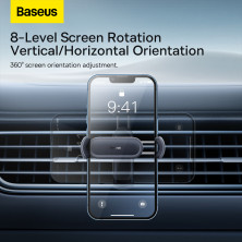 Автодержатель для телефона Baseus Steel Cannon 2 Air Outlet Car Mount в воздуховод Черный