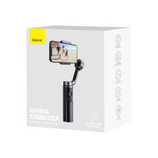Стедікам Baseus Control Smartphone Handheld Folding Gimbal Stabilizer трьохосьовий стабілізатор для смартфона Чорний