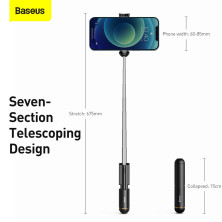 Селфи-монопод Baseus Ultra Mini Bluetooth Folding с функцией Bluetooth Черный