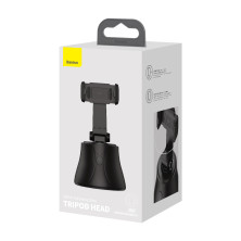 Смарт тримач для смартфона одновісний стабілізатор Baseus 360°AI Following Shot Tripod Head Чорний
