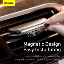 Ароматизатор в машину Baseus Metal Paddle Car Car Air Freshener і 3 арома-картриджі Сріблястий