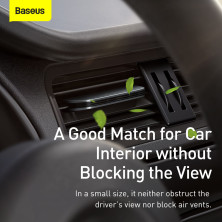 Ароматизатор в машину Baseus Metal Paddle Car Car Air Freshener і 3 арома-картриджі Чорний