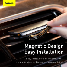 Ароматизатор в машину Baseus Metal Paddle Car Car Air Freshener і 3 арома-картриджі Чорний