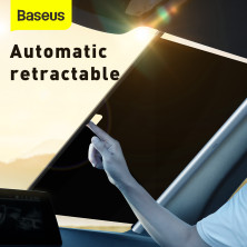 Сонцезахисна шторка автомобільна Baseus Auto Close Car Front Window Sunshade 65х140 см Сріблястий