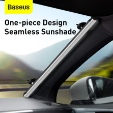Сонцезахисна шторка автомобільна Baseus Auto Close Car Front Window Sunshade 65х140 см Сріблястий