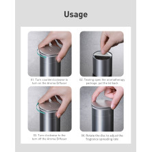 Ароматизатор в машину Baseus Minimalist Car Cup Holder Air Freshener з ароматом Ocean Чорний