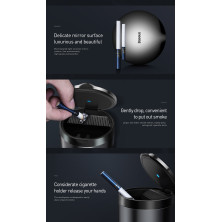 Автомобильная пепельница в подстаканник Baseus Premium Car Ashtray Серый