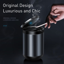 Автомобильная пепельница в подстаканник Baseus Premium Car Ashtray Серый