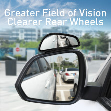 Автомобильное зеркало для слепых зон Baseus Large View Reversing Auxiliary Mirror набор 2 штуки Черный