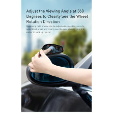 Автомобильное зеркало для слепых зон Baseus Large View Reversing Auxiliary Mirror набор 2 штуки Черный