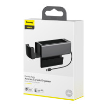 Автомобільний органайзер Baseus Deluxe Metal Armrest Console Organizer c 2USB виходами і підсклянником Чорний