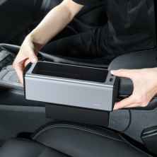 Автомобільний органайзер Baseus Deluxe Metal Armrest Console Organizer c 2USB виходами і підсклянником Сріблястий