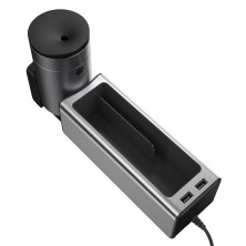 Автомобільний органайзер Baseus Deluxe Metal Armrest Console Organizer c 2USB виходами і підсклянником Сріблястий