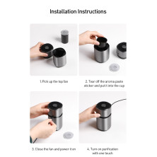 Ароматизатор в машину Baseus Breeze fan Air Freshener for Vehicles з 2 ароматами Cologne та Ocean Чорний